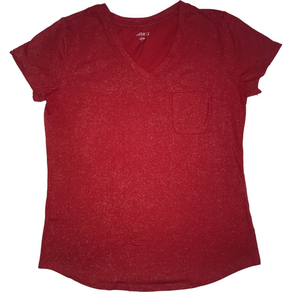BCG Red Sparkle Workout Top